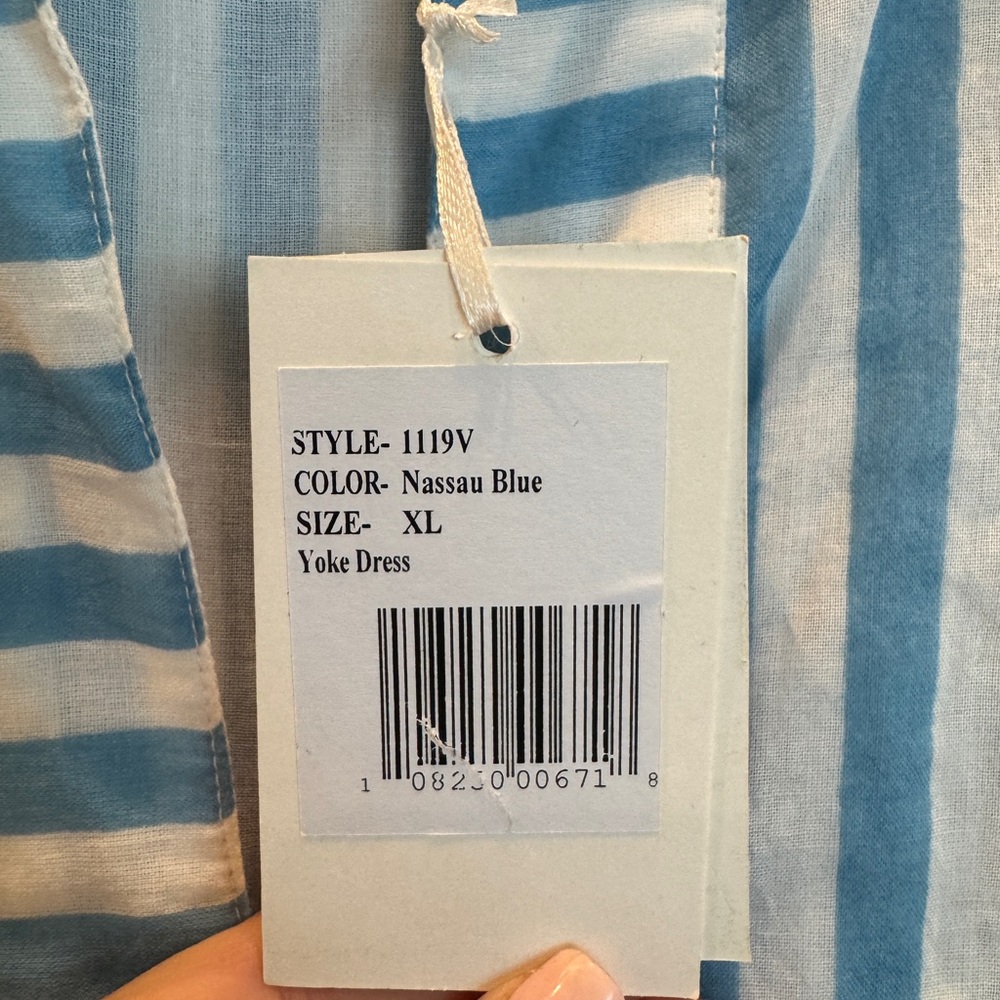 Oliphant Nassau Blue Yoke Dress Size XL - Picture 4 of 6